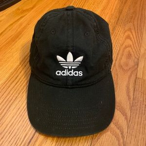 Black Canvas Adidas Baseball Cap